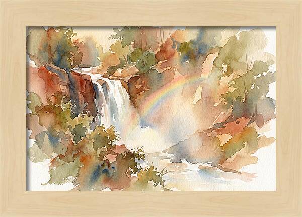 Waterfall Mist Catching Rainbow