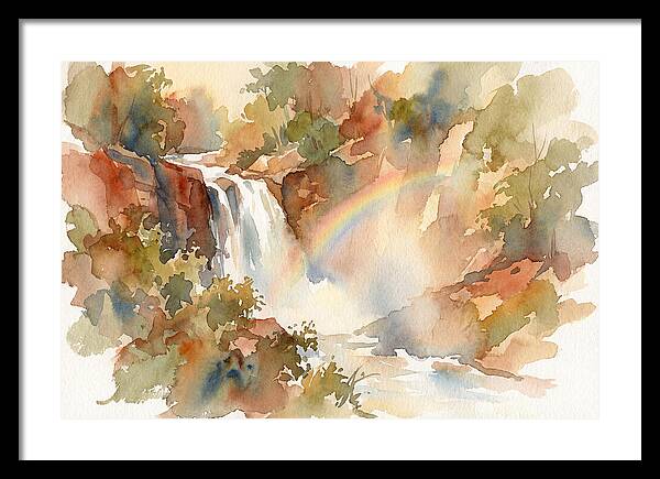 Waterfall Mist Catching Rainbow