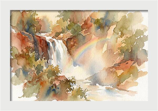 Waterfall Mist Catching Rainbow