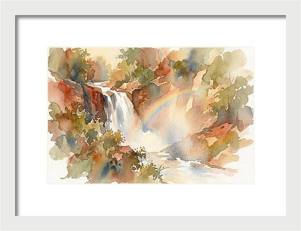 Waterfall Mist Catching Rainbow
