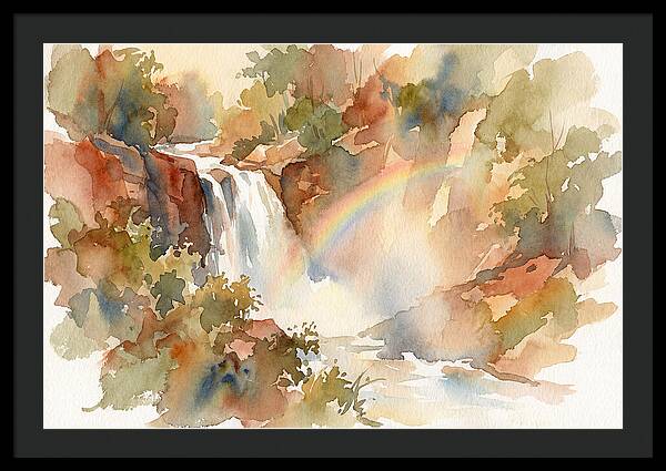 Waterfall Mist Catching Rainbow