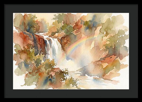 Waterfall Mist Catching Rainbow