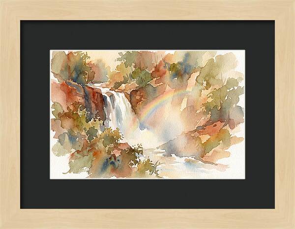 Waterfall Mist Catching Rainbow