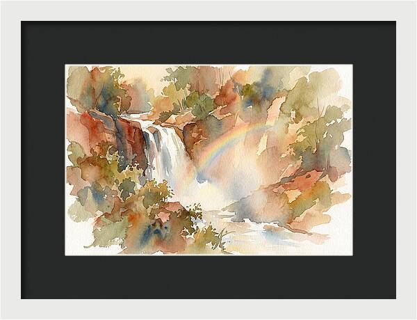 Waterfall Mist Catching Rainbow