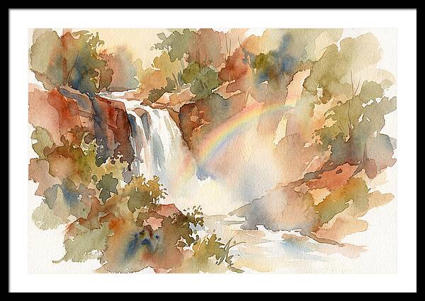 Waterfall Mist Catching Rainbow
