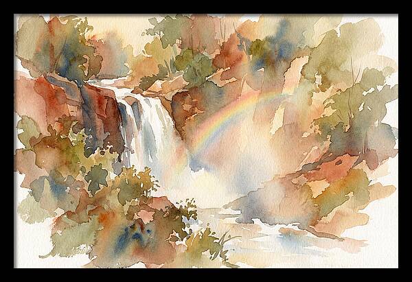 Waterfall Mist Catching Rainbow