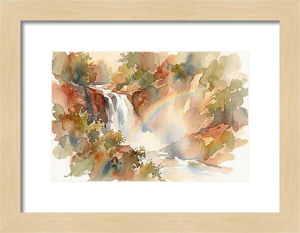 Waterfall Mist Catching Rainbow