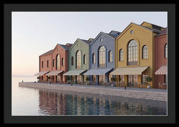 Waterfront Colorful Warehouses