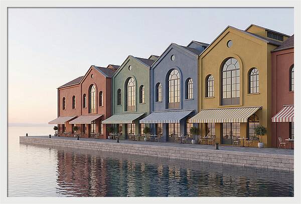 Waterfront Colorful Warehouses