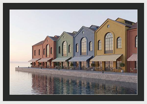 Waterfront Colorful Warehouses