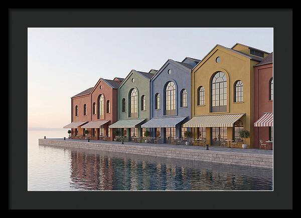 Waterfront Colorful Warehouses