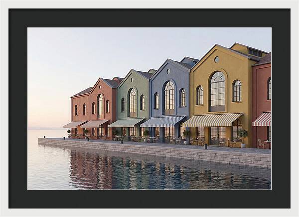 Waterfront Colorful Warehouses