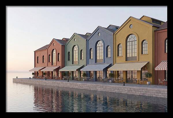 Waterfront Colorful Warehouses