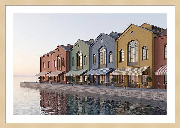 Waterfront Colorful Warehouses