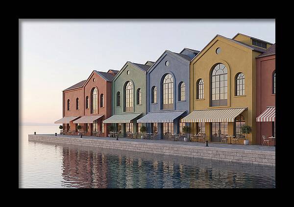 Waterfront Colorful Warehouses