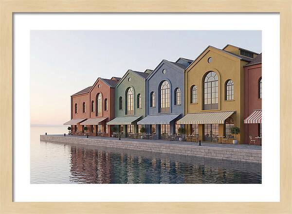 Waterfront Colorful Warehouses