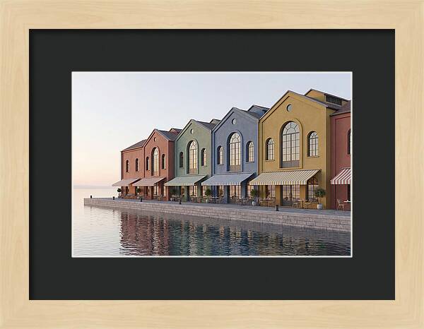 Waterfront Colorful Warehouses