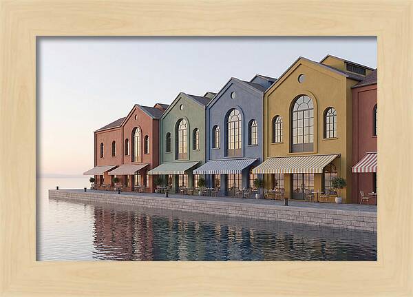 Waterfront Colorful Warehouses