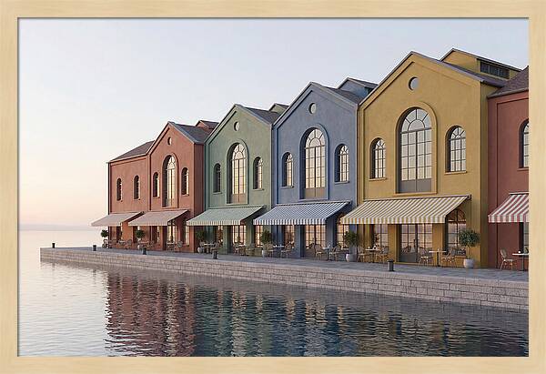 Waterfront Colorful Warehouses