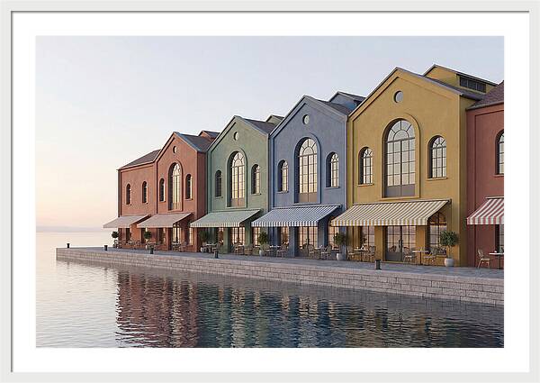 Waterfront Colorful Warehouses