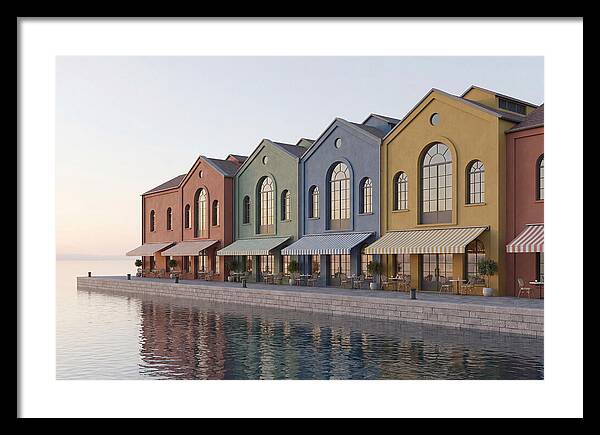 Waterfront Colorful Warehouses