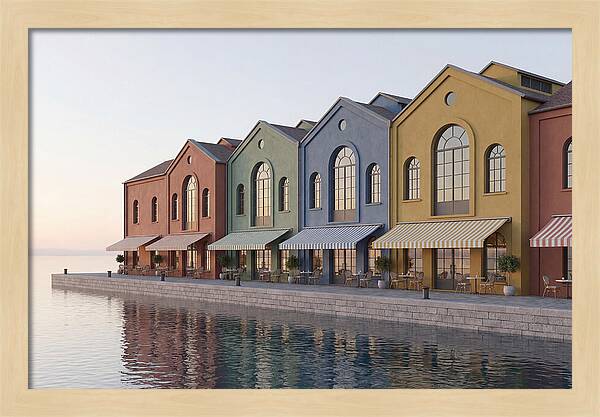 Waterfront Colorful Warehouses