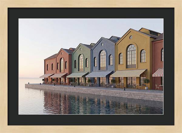Waterfront Colorful Warehouses