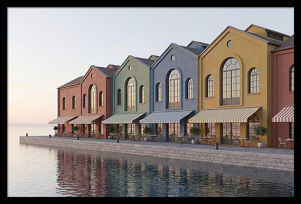 Waterfront Colorful Warehouses