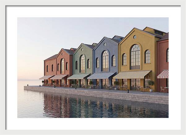 Waterfront Colorful Warehouses