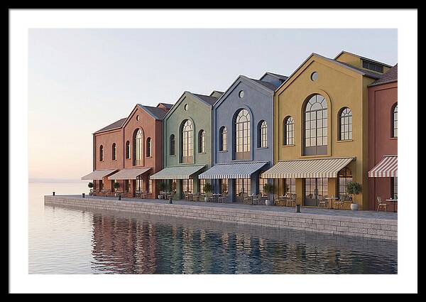 Waterfront Colorful Warehouses