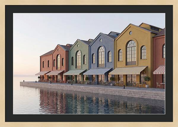 Waterfront Colorful Warehouses