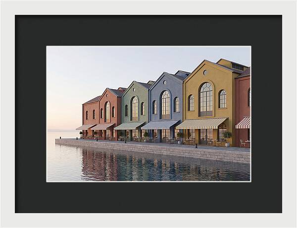 Waterfront Colorful Warehouses
