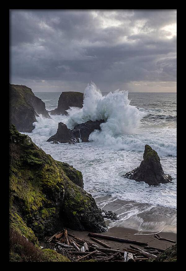 Wave Crash Along The Oregon Coast