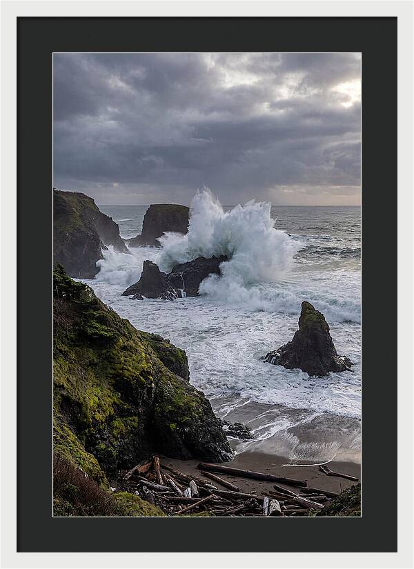Wave Crash Along The Oregon Coast