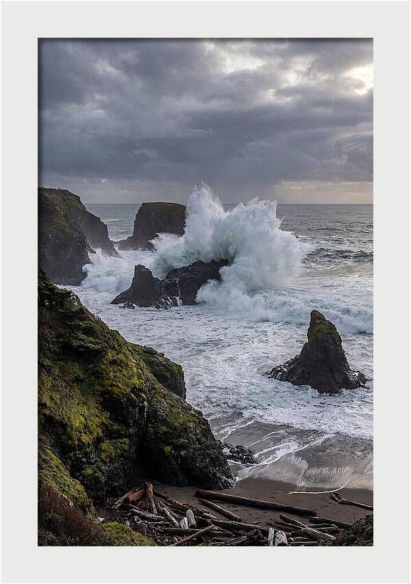 Wave Crash Along The Oregon Coast