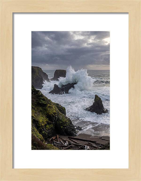 Wave Crash Along The Oregon Coast