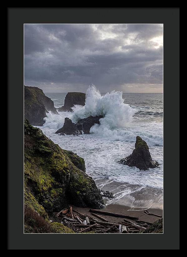 Wave Crash Along The Oregon Coast