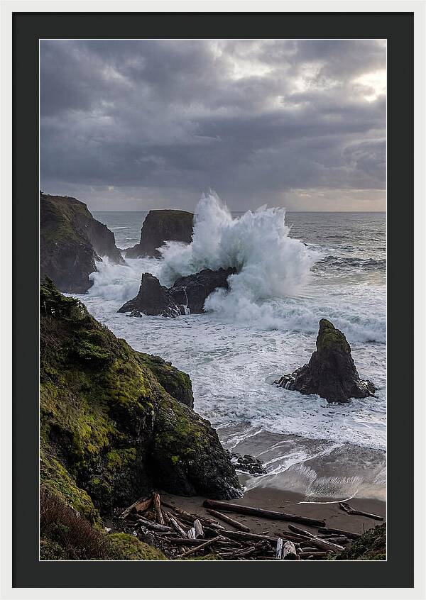 Wave Crash Along The Oregon Coast