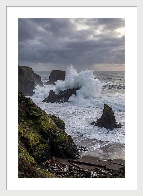 Wave Crash Along The Oregon Coast