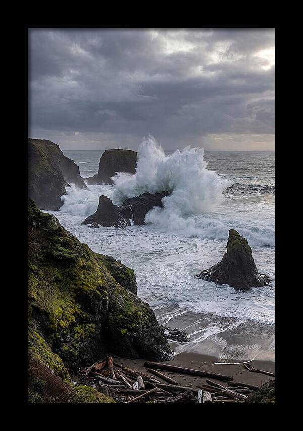 Wave Crash Along The Oregon Coast
