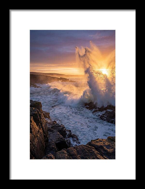 Wave Spray At Sunrise