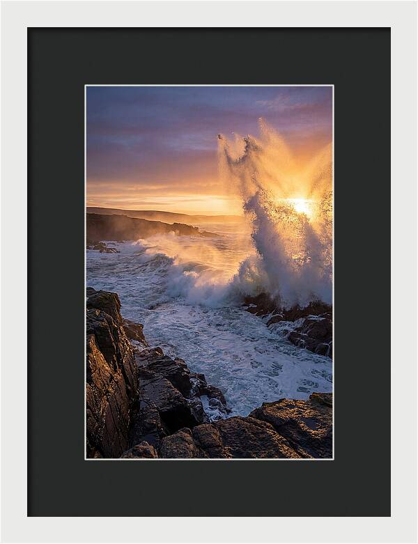 Wave Spray At Sunrise