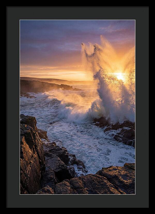 Wave Spray At Sunrise