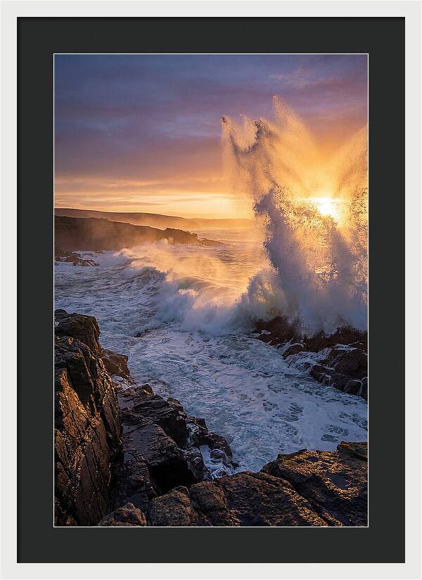 Wave Spray At Sunrise
