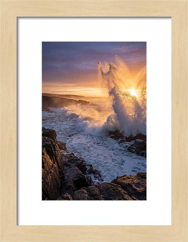 Wave Spray At Sunrise