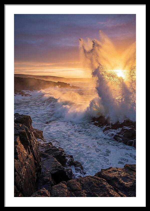 Wave Spray At Sunrise