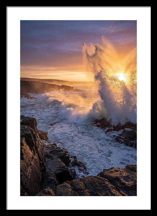 Wave Spray At Sunrise