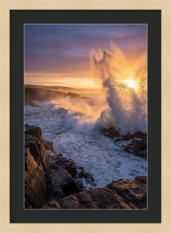 Wave Spray At Sunrise