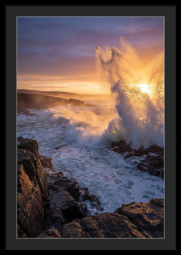 Wave Spray At Sunrise