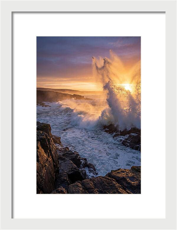Wave Spray At Sunrise